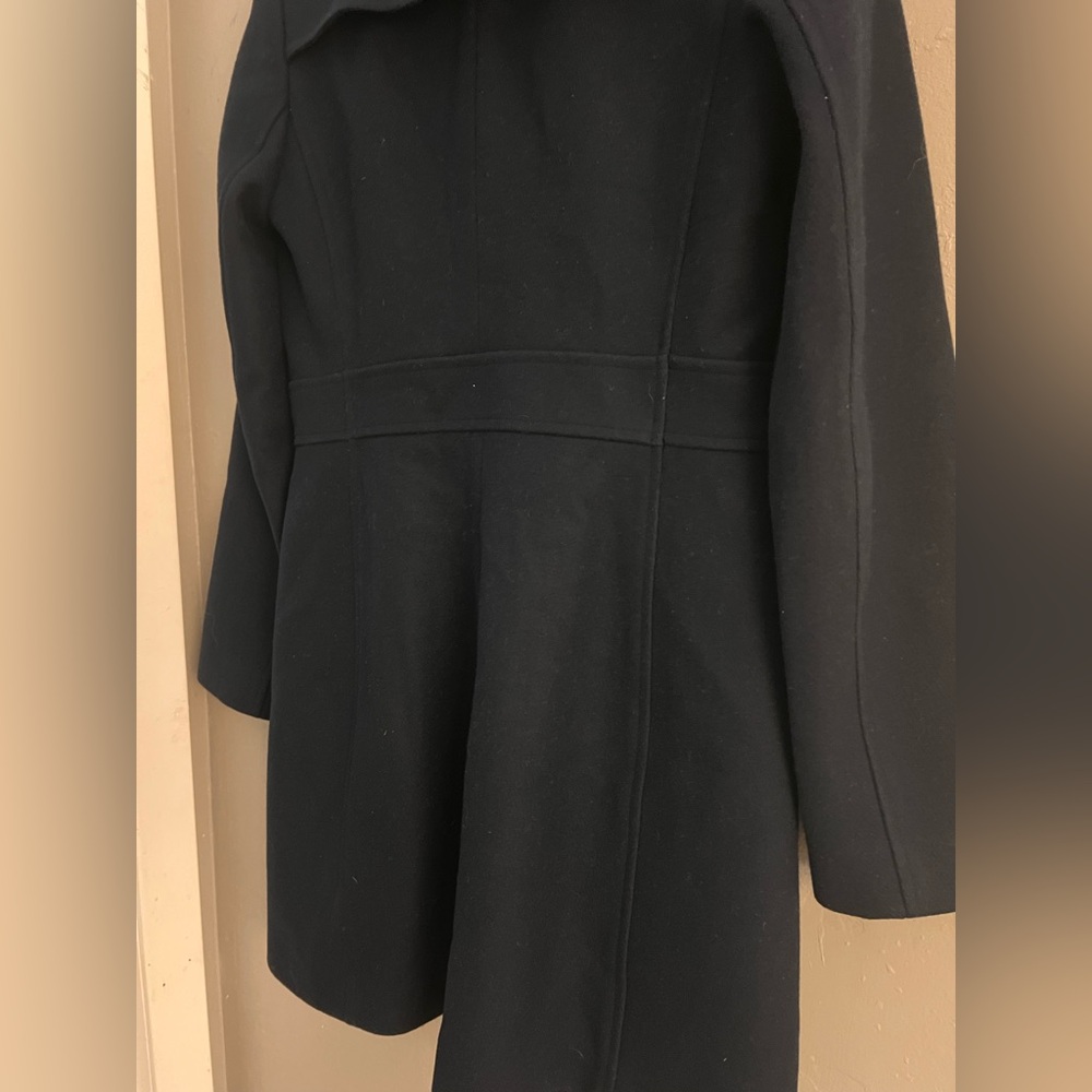 Classic Vintage Brooks Brothers Navy Women's 3/4 Wool Coat Red Fleece Label 2 - Picture 10 of 10